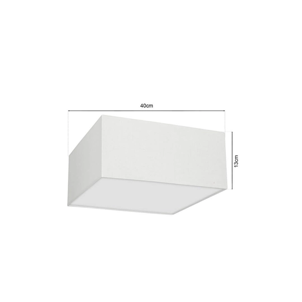 Abażurowa lampa wisząca Albion kwadratowa nad stół biała