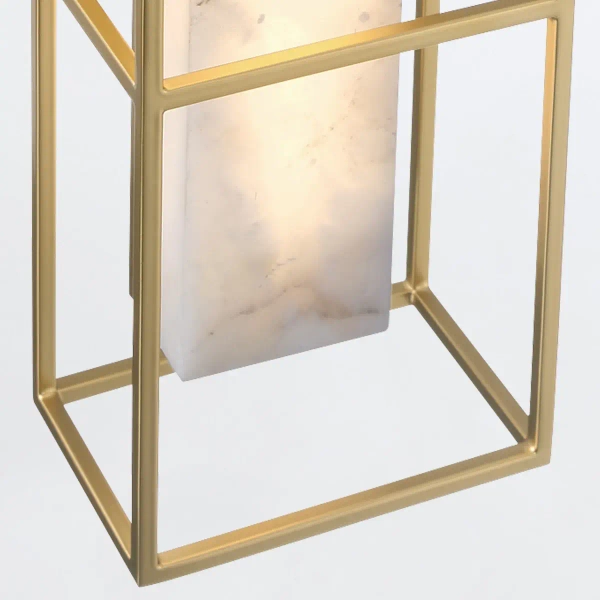 Lampa ścienna QN-BLAKLEY-M-BG LED 13W 3000K IP44 prostokąt złoty