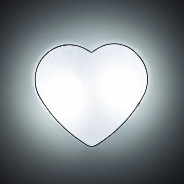 Lampa natynkowa do przedpokoju Heart 5925 serce metalowa biała