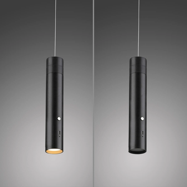 Lampa zwieszana ATTACH 18281-18 Just Light LED 3W 3000K tubka czarny