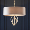 Wisząca lampa okrągła L&-195215 Light& do jadalni na łańcuchu szara