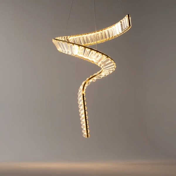 Wisząca lampa spiralna Krone P097PL-L48BS3K LED 48W 3000K mosiądz