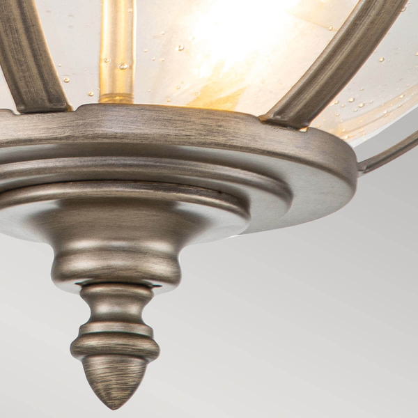 Lampa sufitowa szkło Halleron KL-HALLERON-F-BU Kichler IP44 przezroczysty brąz