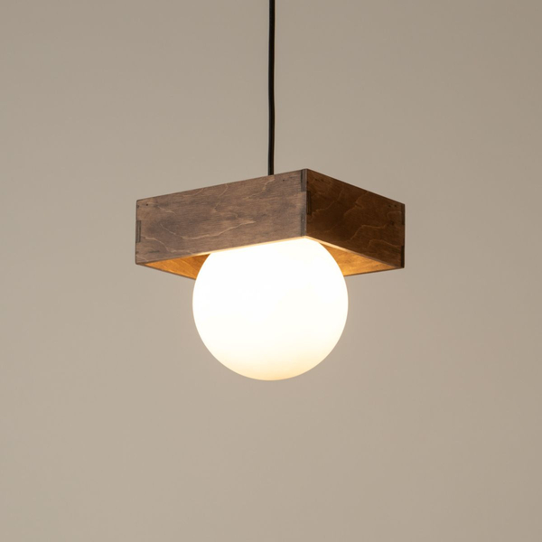 Wisząca lampa Bloom 33663 Sigma kula ball ramka biała brązowa