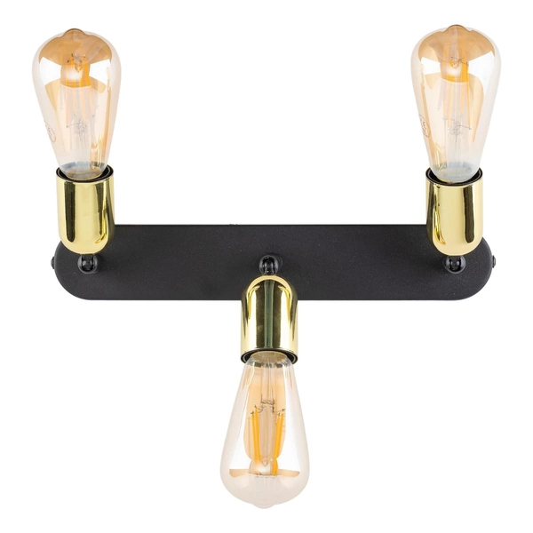 Potrójna lampa sufitowa spot Top 560 TK Lighting metalowa czarna złota
