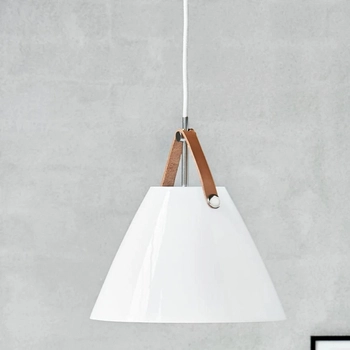 Szklana lampa wisząca Strap 84313001 Nordlux nordycka biała