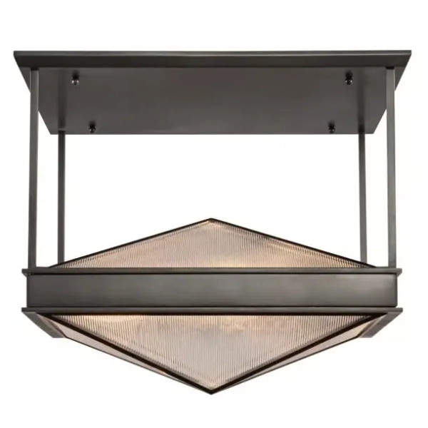 Sufitowy półplafon Cairo QN-CAIRO-SF-UBZ-CR kwadratowy czarny