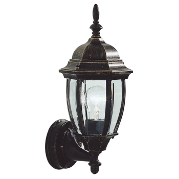 Elewacyjna lampa ścienna Hambro HAM162235 szklana IP43 czarny