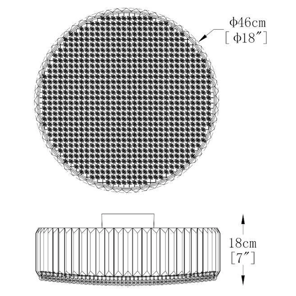 Lampa sufitowa glamour PRINCE C0360-05B-F4AC z kryształami przezroczysta