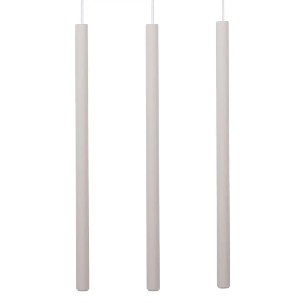 Wisząca lampa potrójna Sopel 3 41452 do salonu tubki szare beżowe