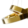 Lampa wisząca art deco CIRCLE DN924-40+60 złota metalowa akrylowa LED 53W 3000K do jadalni