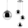 LAMPA wisząca VEN W-603/3 szklana OPRAWA kule ZWIS kaskada chrom