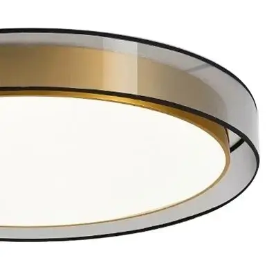 Okrągła lampa sufitowa Golden eye MDG60NW LED 60W 4000K srebrna mosiądz