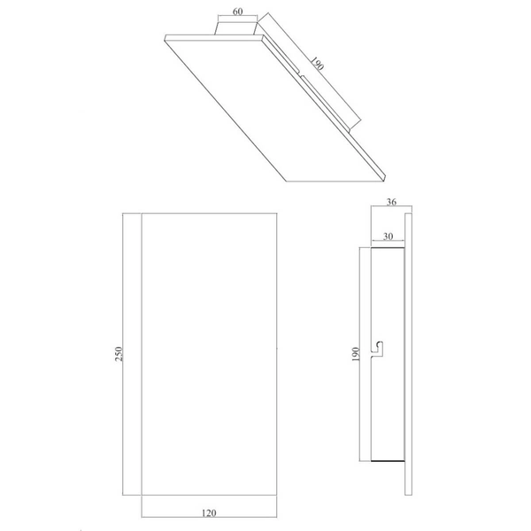 Kinkiet ścienny salonowy RAVEN 224210102 Trio LED 9W 3000K prostokąt czarny