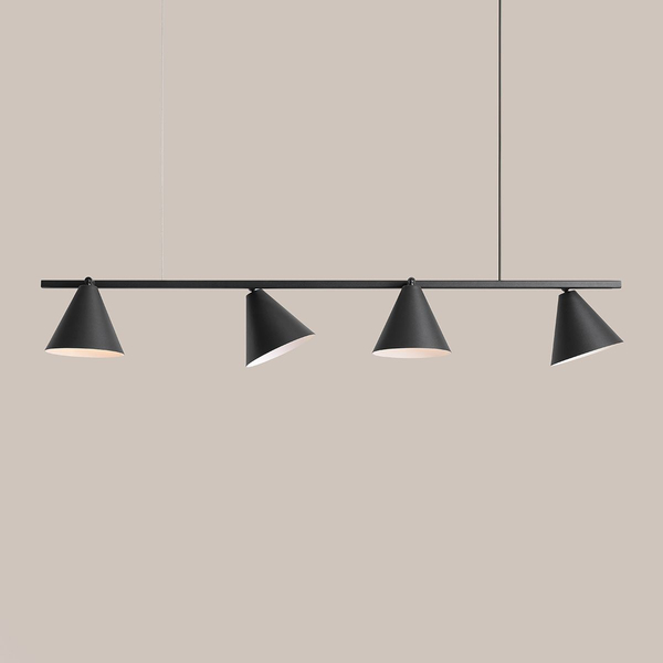 Modernistyczna lampa wisząca Form 1108L1 Aldex do salonu czarna