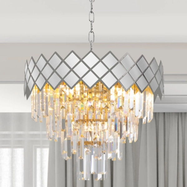 Kryształowy żyrandol Carisma ML8889 Milagro do salonu glamour chrom