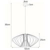 LAMPA wisząca K-3407 CZARNY Kaja industrialna OPRAWA metalowy ZWIS druciany czarny