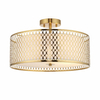 Przysufitowa lampa Cordero 101568 metalowa tkanina biały złoty