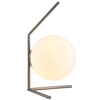 Stołowa LAMPA stojąca CONDI MTM-7475/1 SN MDECO loftowa LAMPKA biurkowa szklana kula ball satyna biała