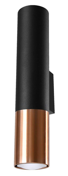 Modernistyczna LAMPA ścienna SL.0944 metalowa OPRAWA loftowy kinkiet tuba czarna miedź