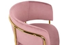 Krzesło welurowe Delta KH1301100121 do jadalni różowe złote