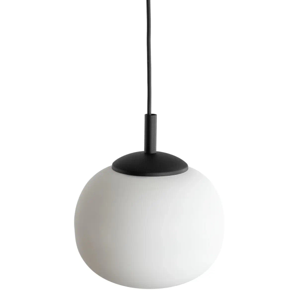 Kulista lampa wisząca VIBE 5824 szklana do sypialni czarny biały