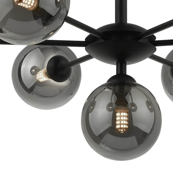 Molekułowa lampa sufitowa Cohen COH3422-01 czarny przydymiony