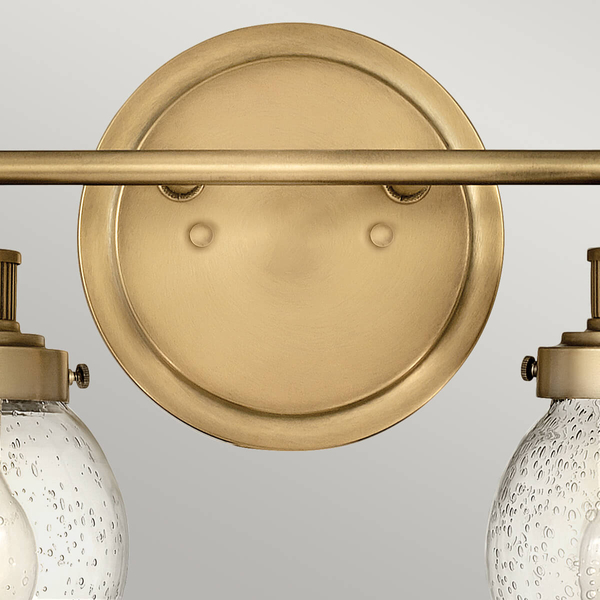 Łazienkowa lampa ścienna Poppy QN-POPPY2-HB-BATH IP44 mosiądz przezroczysty