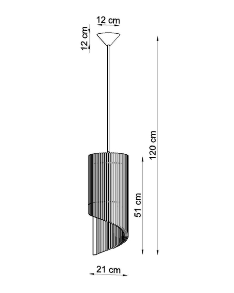 LAMPA wisząca ALEXIA SL.0640 drewniana OPRAWA ekologiczny zwis drewno