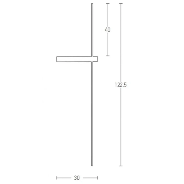 Loftowa ścienna lampa 19117 LED 14W 3000K liniowa czarny