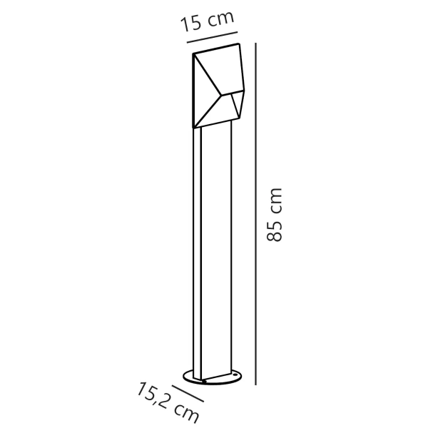 Ogrodowy słupek na taras PONTIO 2218208003 IP54 czarny