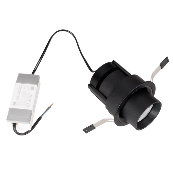 Podtynkowa lampa sypialniana HALO H0131 Maxlight LED 9W 3000K tuba czarny