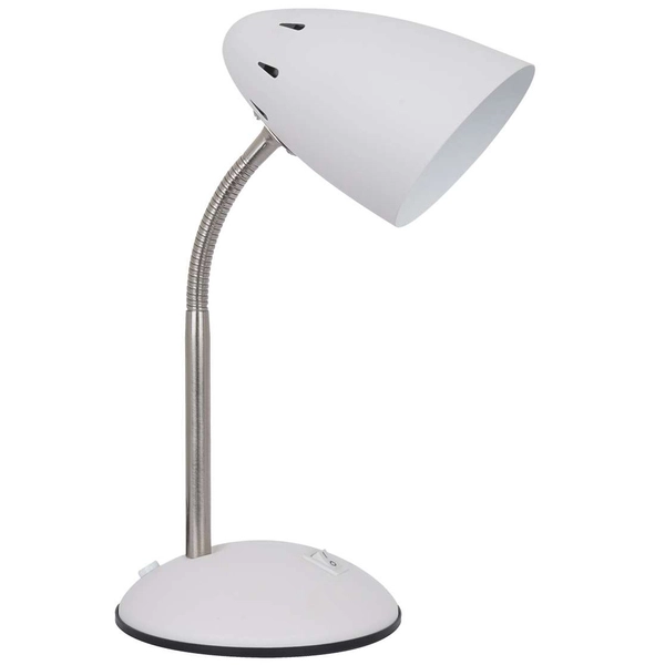 Stojąca LAMPKA biurkowa COSMIC MT-HN2013-WH+S.NICK Italux klasyczna LAMPA metalowa biała