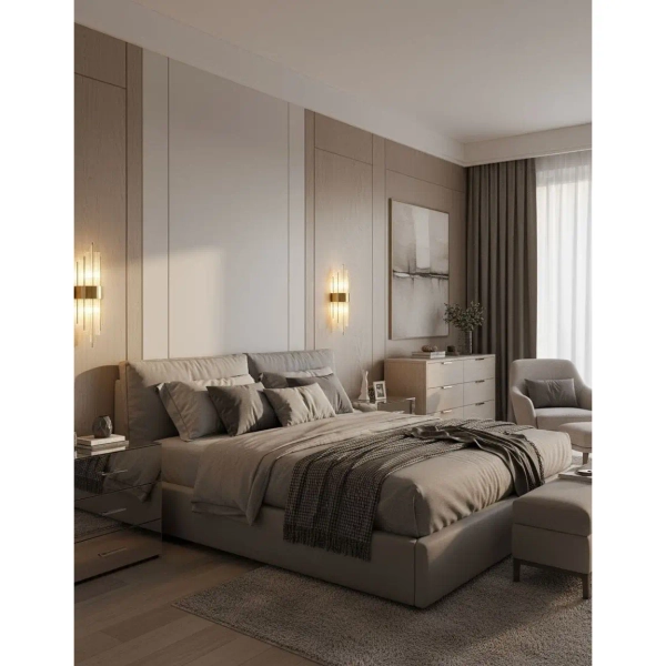 Kryształowy kinkiet ścienny Otto CGOTTOGOLD45 szklany mosiądz