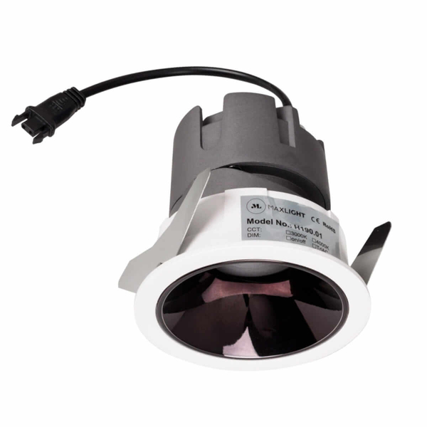 Sufitowy wpust SPILIO H190.01 + HM190 3000K + SPILIO HT190 DIM 10W 3000K