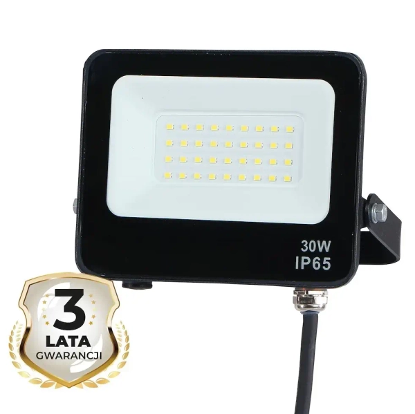 Przemysłowy reflektor EKN1621 LED 30W 4000K IP65 prostokątny czarny