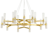 Lampa wisząca nad stół Candela DN1505-15 gold Step mleczne tuby złote