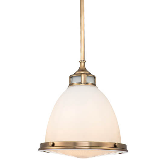 Jadalniana lampa wisząca Amelia HK-AMELIA-P-M-HB retro mosiądz biały