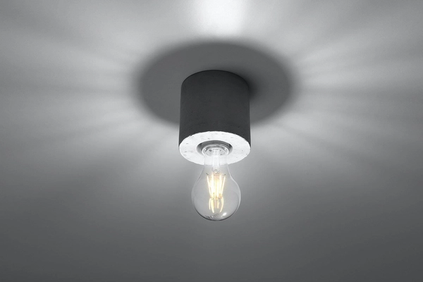 Sufitowa LAMPA natynkowa SL.0678 okrągła OPRAWA plafon tuba downlight betonowy szary