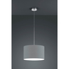 Wisząca lampa z abażurem Hotel 303300111 tkaninowa szara