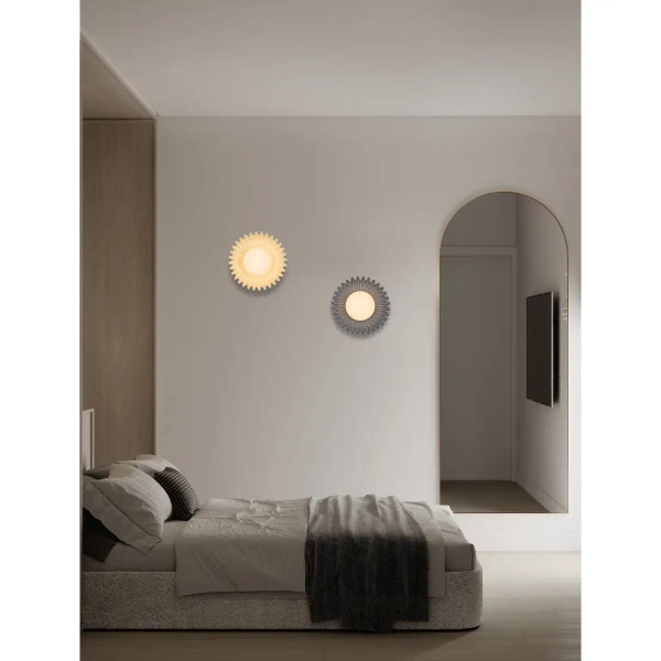 Lampa naścienna do salonu ALMENDA LE45271 okrągła niebieska