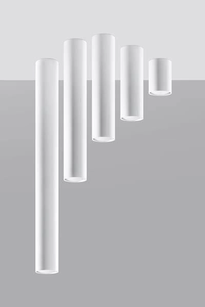 LAMPA sufitowa SL.0435 metalowa OPRAWA tuba downlight biała