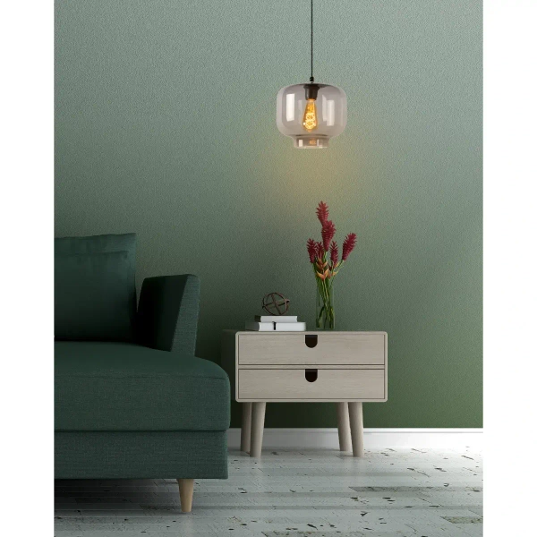 Loftowa lampa wisząca MEDINE 46413/01/65 Lucide szary przydymiony