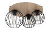 Lampa sufitowa Cyber 32356 druciak do przedpokoju czarny drewno