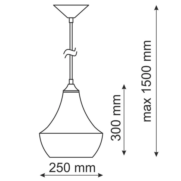 LAMPA wisząca MODERN 306760 Polux metalowa OPRAWA skandynawska zwis biały złoty