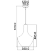 Lampa wisząca Everly KL-EVERLY-P-M-CH szklana chrom przezroczysty