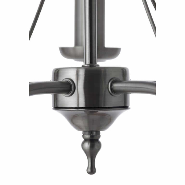 Pałacowa lampa wisząca Trafford 180-5AS Endon metal antyczne srebro