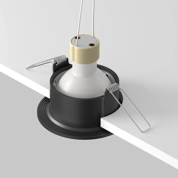 Wpuszczane sufitowe oczko zewnętrzne Slim DL088-GU10-RD-B IP65 czarne