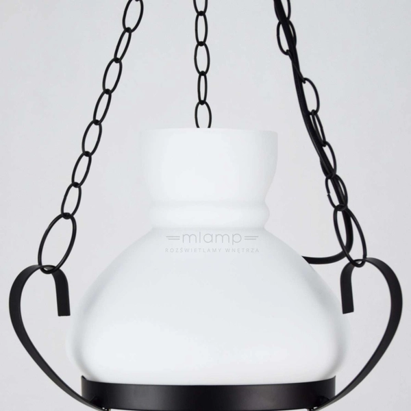 Rustykalna LAMPA wisząca PETRONEL 7076 Rabalux stylizowany zwis OPRAWA drewno orzech biała rustic