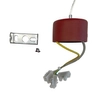 Punktowa lampa wisząca Lungo LP-894/1P RED sopel metalowa czerwona